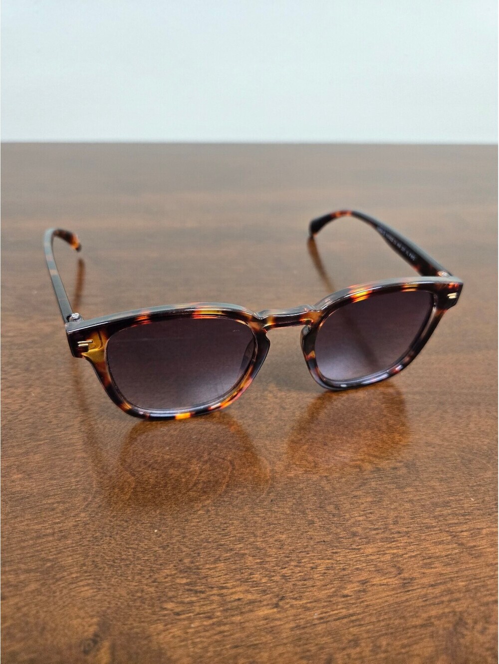 West Loop NS0822 Tortoise Shell Square Sunglasses Brown Gradient Lenses